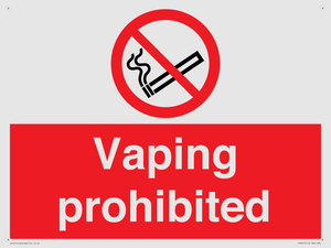 Vaping prohibited
